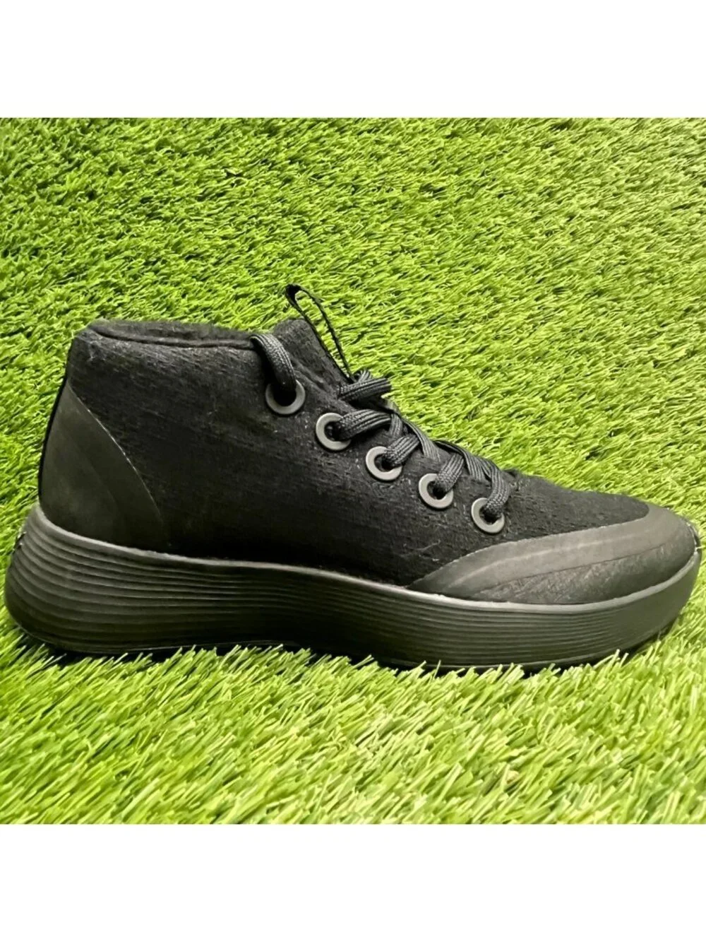 Allbirds Wool Runner-Up Protect Womens Size 5.5 Black Athletic Shoes Sneakers